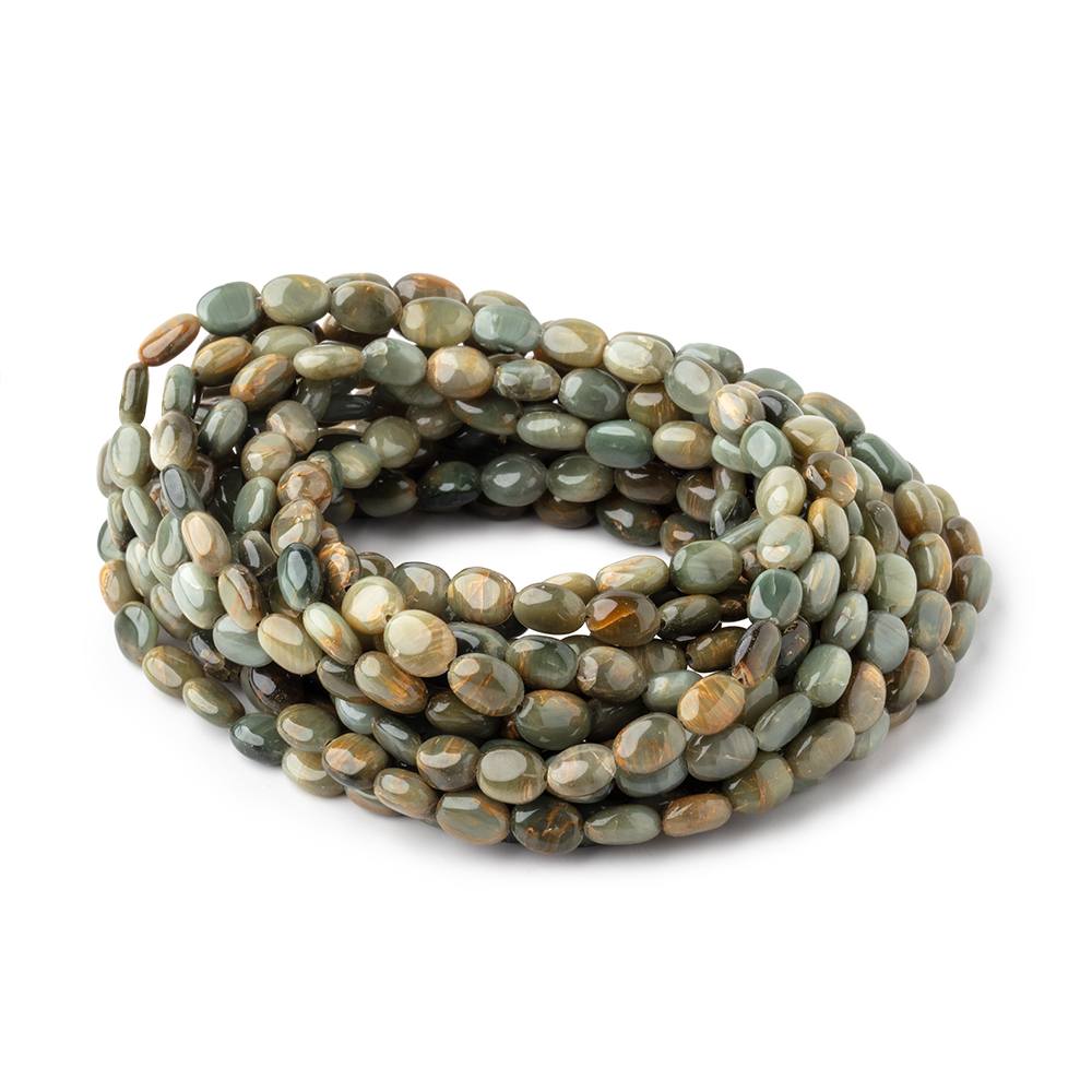 7x5-8x6mm Cat's Eye Quartz Plain Nugget Beads 16 inch 54 pieces (ONLINE ORDER ONLY)