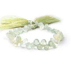 7x5-8x6mm Prehnite Pavilion Faceted Oval Beads 8 inch 48 pieces (ONLINE ORDER ONLY)