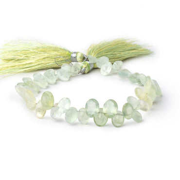 7x5-8x6mm Prehnite Pavilion Faceted Oval Beads 8 inch 48 pieces (ONLINE ORDER ONLY)