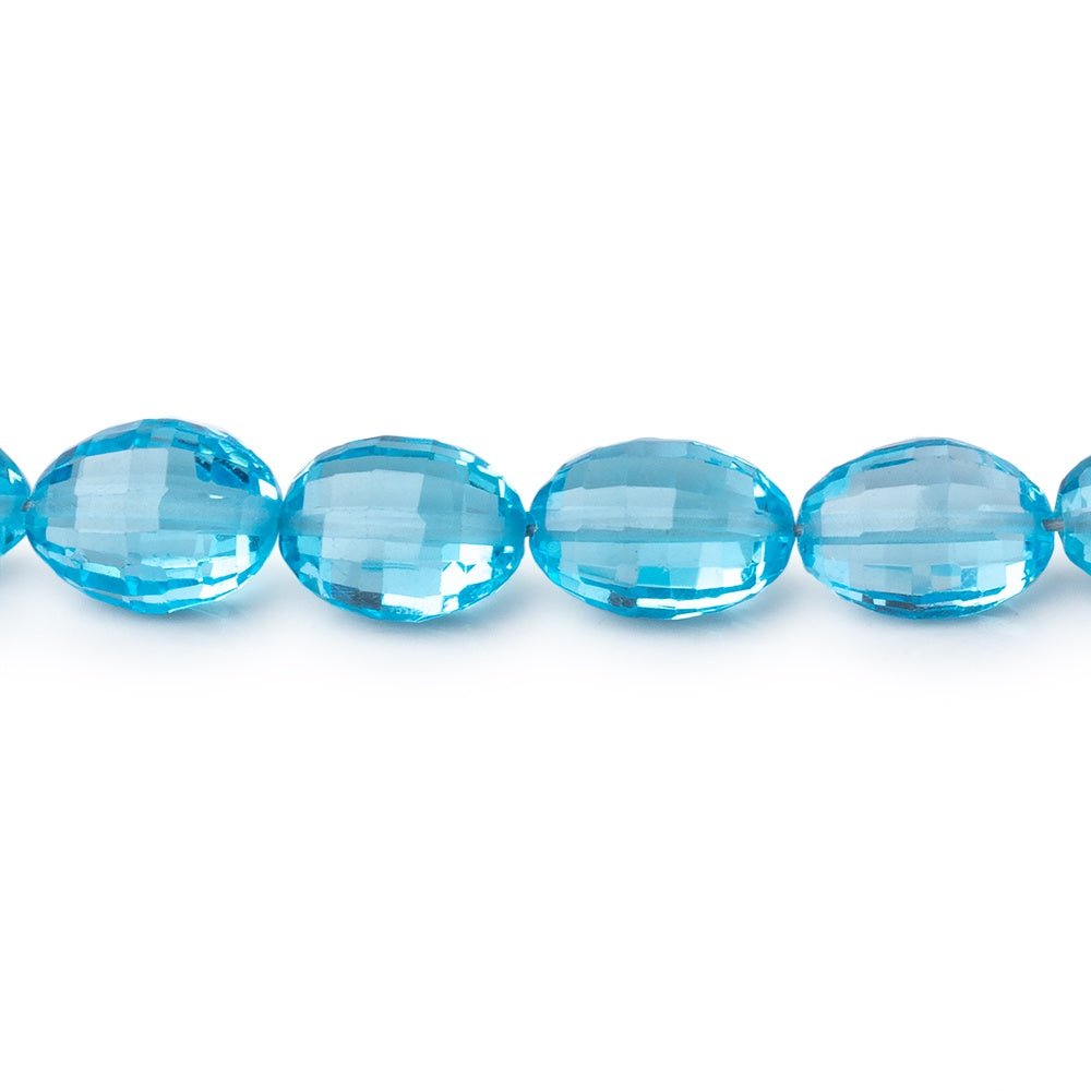 7x5-8x6mm Swiss Blue Topaz Faceted Oval Beads 15 inch 45 pieces AAA (ONLINE ORDER ONLY)
