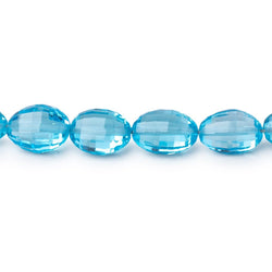 7x5-8x6mm Swiss Blue Topaz Faceted Oval Beads 15 inch 45 pieces AAA (ONLINE ORDER ONLY)
