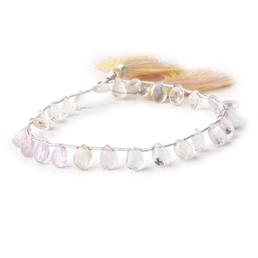 7x5-9x6mm Kunzite and Hiddenite Faceted Pear Beads 9.5 inch 27 pieces (ONLINE ORDER ONLY)