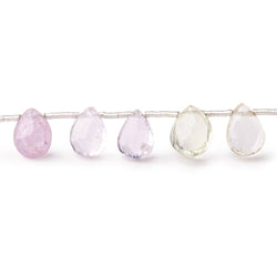7x5-9x6mm Kunzite and Hiddenite Faceted Pear Beads 9.5 inch 27 pieces (ONLINE ORDER ONLY)