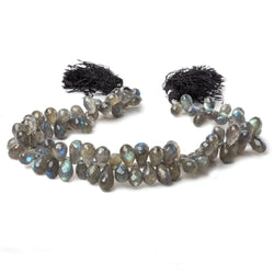 7x5-9x6mm Labradorite faceted tear drop briolette beads 8 inch 82 pieces A (ONLINE ORDER ONLY)