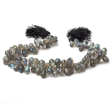 7x5-9x6mm Labradorite faceted tear drop briolette beads 8 inch 82 pieces A (ONLINE ORDER ONLY)