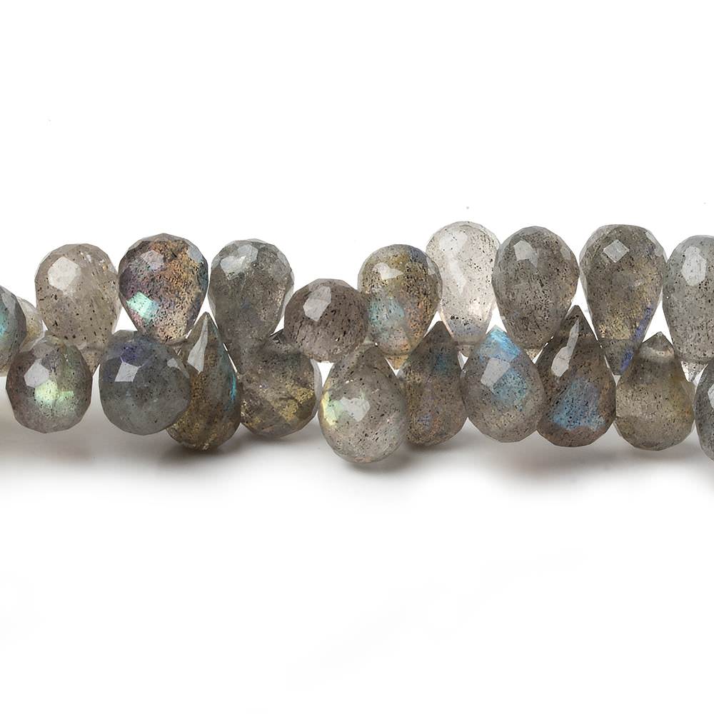 7x5-9x6mm Labradorite faceted tear drop briolette beads 8 inch 82 pieces A (ONLINE ORDER ONLY)
