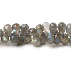 7x5-9x6mm Labradorite faceted tear drop briolette beads 8 inch 82 pieces A (ONLINE ORDER ONLY)