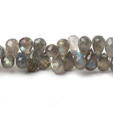 7x5-9x6mm Labradorite faceted tear drop briolette beads 8 inch 82 pieces A (ONLINE ORDER ONLY)
