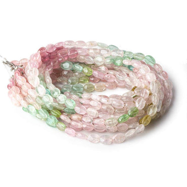 7x5-9x6mm Multi Color Afghani Tourmaline Plain Oval Nuggets 16 inch 55 pcs (ONLINE ORDER ONLY)