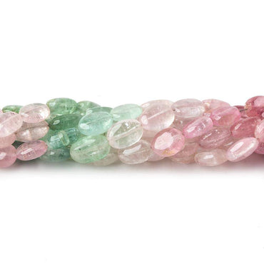 7x5-9x6mm Multi Color Afghani Tourmaline Plain Oval Nuggets 16 inch 55 pcs (ONLINE ORDER ONLY)