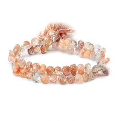 7x5-9x6mm Multi Color Sunstone Faceted Pear Beads 7.5 inch 66 pieces (ONLINE ORDER ONLY)