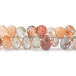 7x5-9x6mm Multi Color Sunstone Faceted Pear Beads 7.5 inch 66 pieces (ONLINE ORDER ONLY)