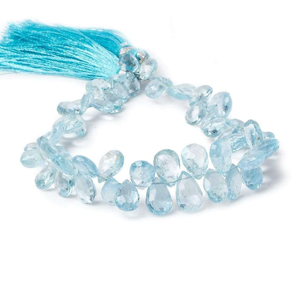 7x5-9x6mm Sky Blue Topaz Beads Pear Briolette 8 inch 61 pieces (ONLINE ORDER ONLY)