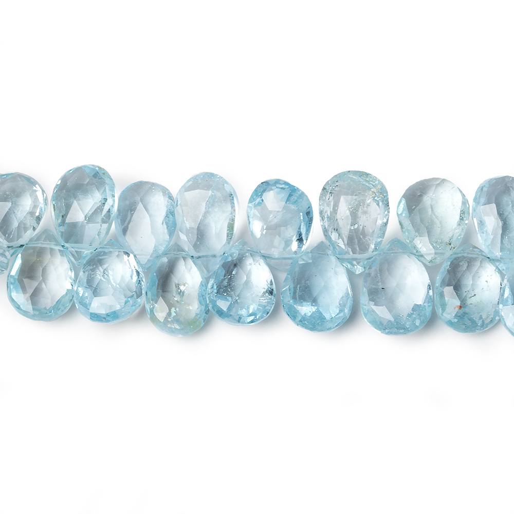 7x5-9x6mm Sky Blue Topaz Beads Pear Briolette 8 inch 61 pieces (ONLINE ORDER ONLY)