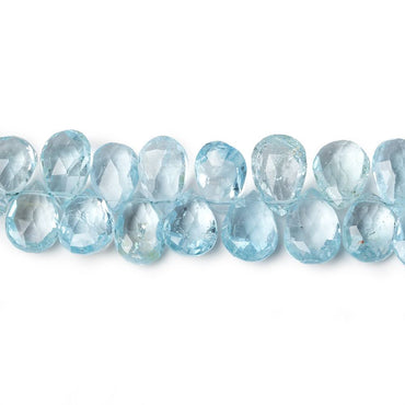 7x5-9x6mm Sky Blue Topaz Beads Pear Briolette 8 inch 61 pieces (ONLINE ORDER ONLY)