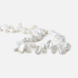 7x5-9x6mm White Top Drilled Keshi Freshwater Pearl 16 inch 74 pieces (ONLINE ORDER ONLY)