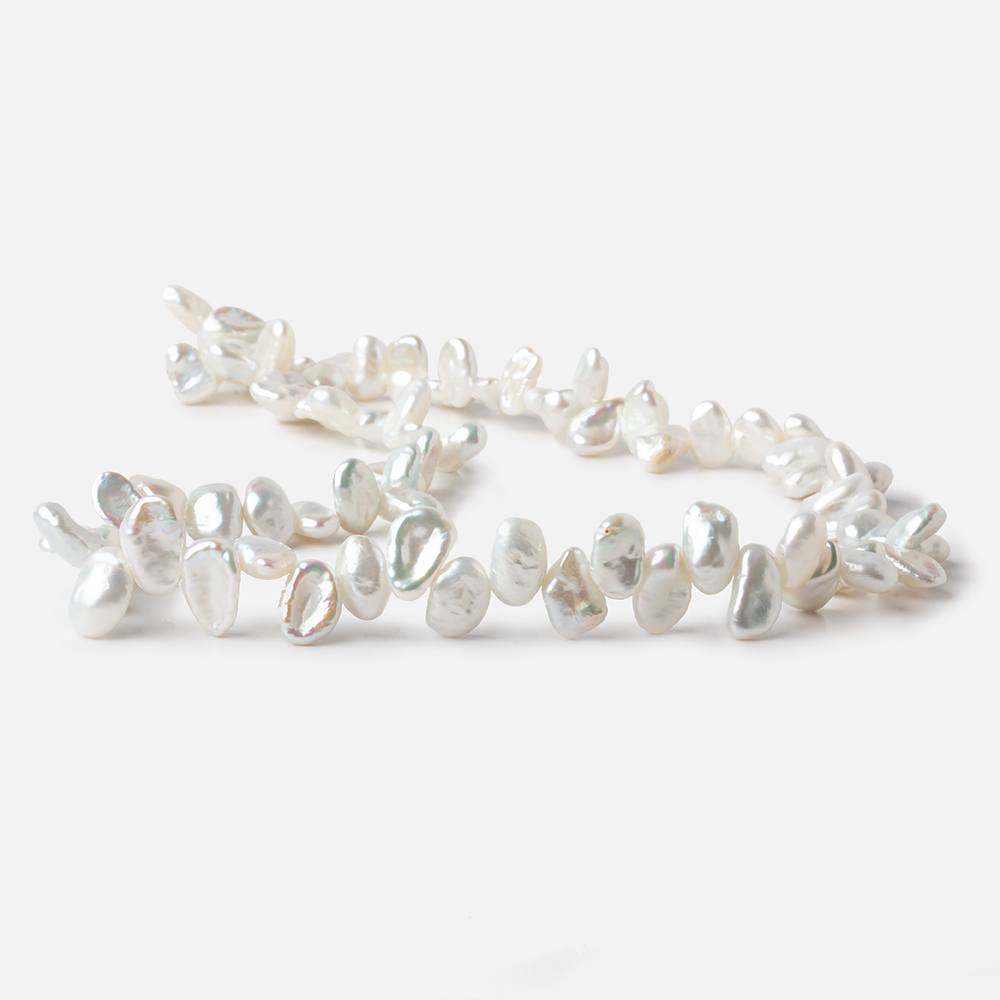 7x5-9x6mm White Top Drilled Keshi Freshwater Pearl 16 inch 74 pieces (ONLINE ORDER ONLY)