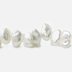 7x5-9x6mm White Top Drilled Keshi Freshwater Pearl 16 inch 74 pieces (ONLINE ORDER ONLY)