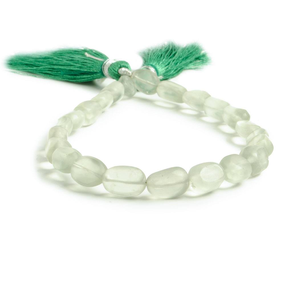 Matte Prasiolite straight drilled plain nugget beads 8 inch 21 pieces (ONLINE ORDER ONLY)