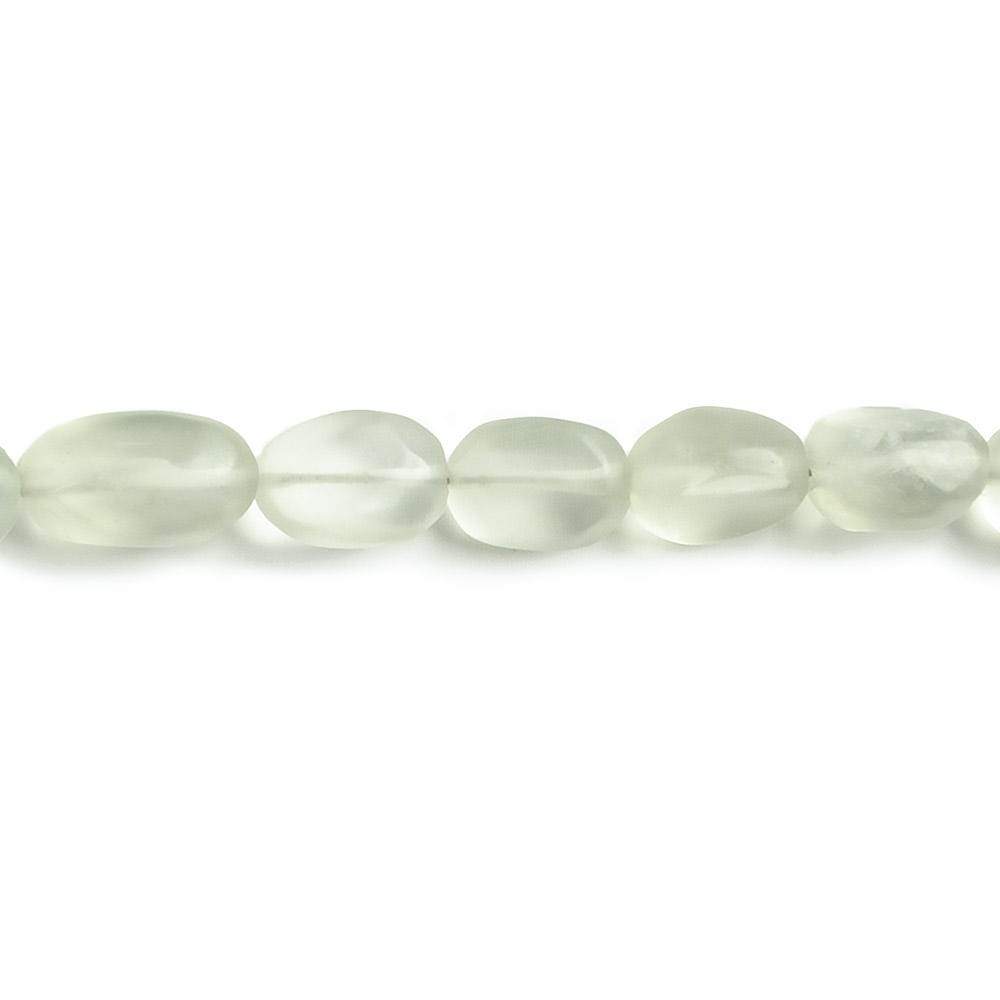 Matte Prasiolite straight drilled plain nugget beads 8 inch 21 pieces (ONLINE ORDER ONLY)