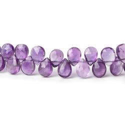 7x5 Amethyst faceted pear beads 8 inch 64 pieces (ONLINE ORDER ONLY)