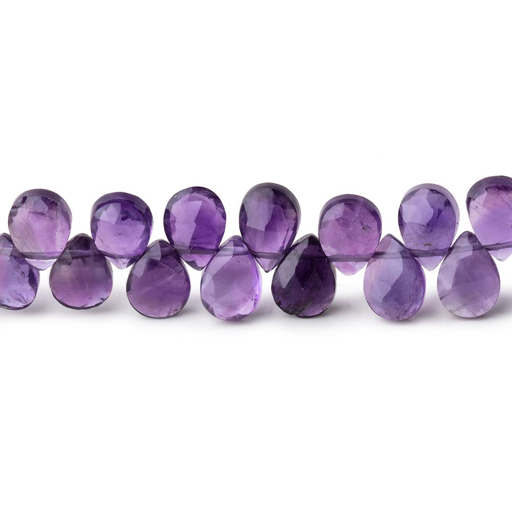 7x5mm Amethyst Faceted Pear Beads 8 inch 64 pieces (ONLINE ORDER ONLY)