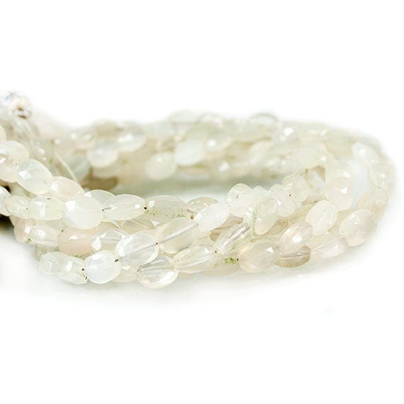 7x5mm Ceylon Moonstone Faceted Oval Beads 8 inch 30 pieces (ONLINE ORDER ONLY)