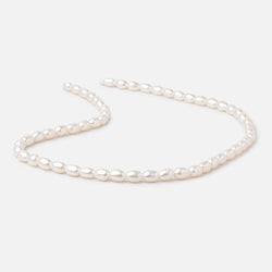 5x7mm Cream 1.5mm Large Hole Oval Freshwater Pearls 16 inch 56 pieces (ONLINE ORDER ONLY)