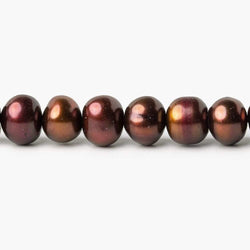 7x5mm Cumin Brown Off Round Freshwater Pearl 16 Inch 97 pieces (ONLINE ORDER ONLY)
