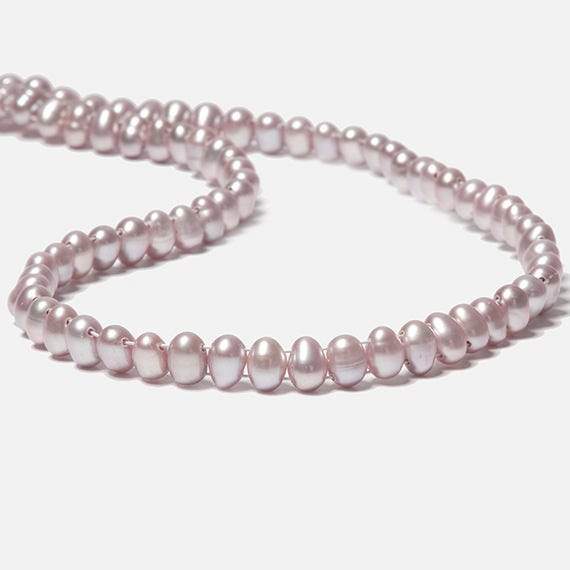 7x5mm Ice Pink Double Drilled Oval Freshwater Pearls 15.5 inch 76 pieces (ONLINE ORDER ONLY)