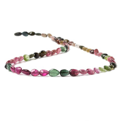 7x5mm Multi Color Tourmaline Straight Drill Pears 61 beads 16 inch AA (ONLINE ORDER ONLY)