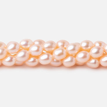 7x5mm Peach Straight Drill Oval Freshwater Pearl 15 inch 56 pcs (ONLINE ORDER ONLY)