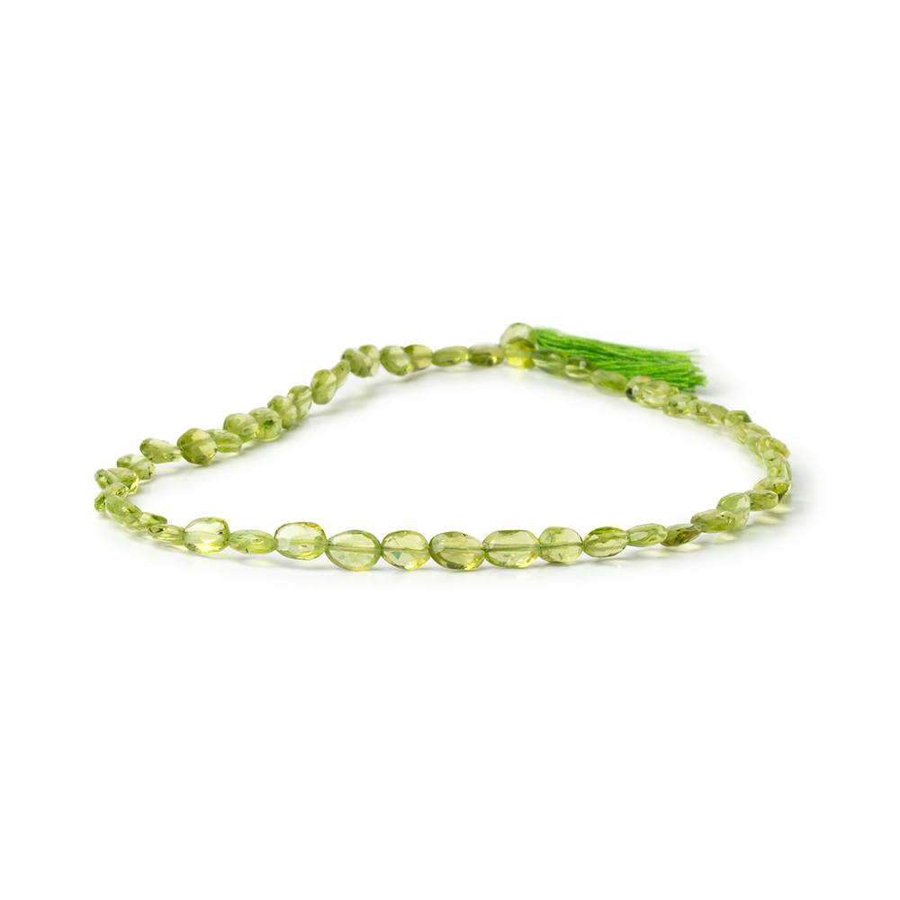 7x5mm Peridot Straight Drilled Faceted Oval Beads 13 inch 50 pieces AA (ONLINE ORDER ONLY)