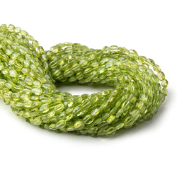 7x5mm Peridot Straight Drilled Faceted Oval Beads 13 inch 50 pieces AA (ONLINE ORDER ONLY)