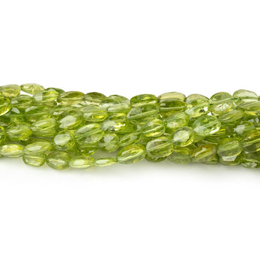 7x5mm Peridot Straight Drilled Faceted Oval Beads 13 inch 50 pieces AA (ONLINE ORDER ONLY)