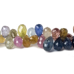 7x5mm Ruby and Fancy Sapphire Beads Tear Drop 6.5 inch 84 pieces (ONLINE ORDER ONLY)