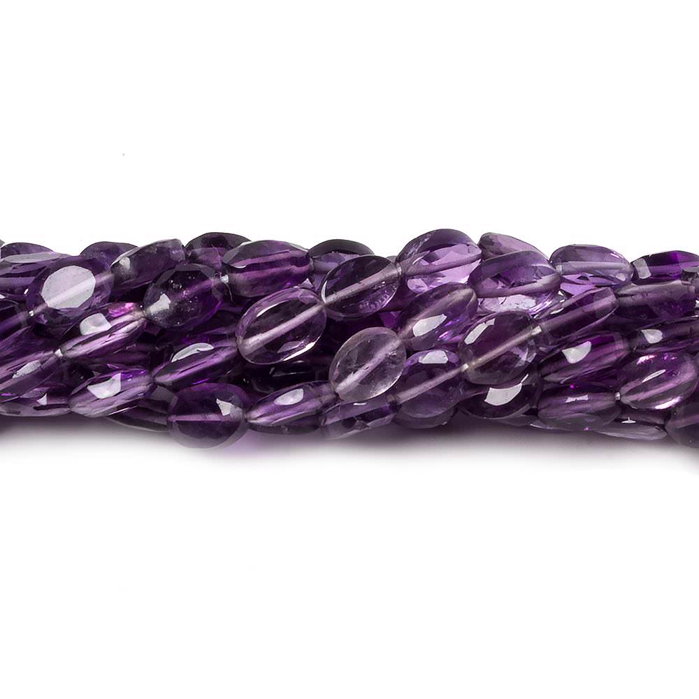 7x5mm Shaded Amethyst straight drilled faceted ovals 14 inch 55 beads (ONLINE ORDER ONLY)