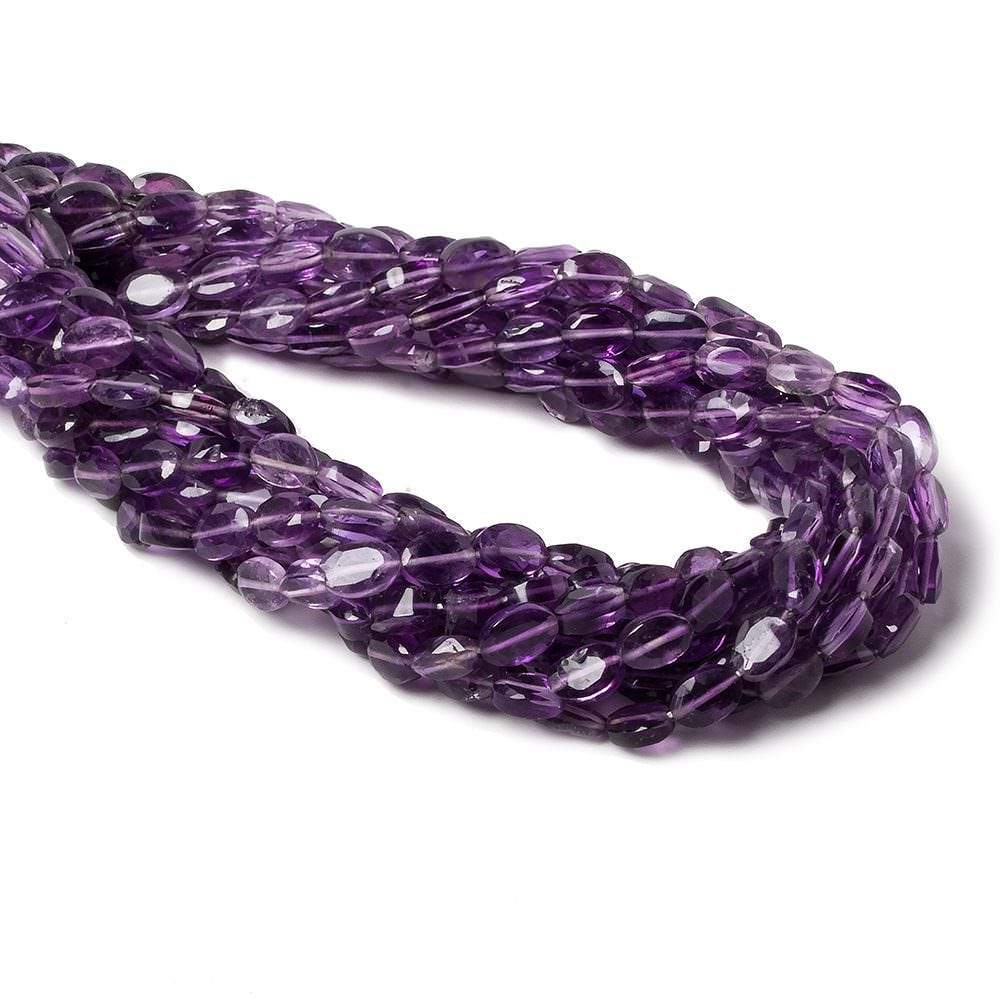 7x5mm Shaded Amethyst straight drilled faceted ovals 14 inch 55 beads (ONLINE ORDER ONLY)