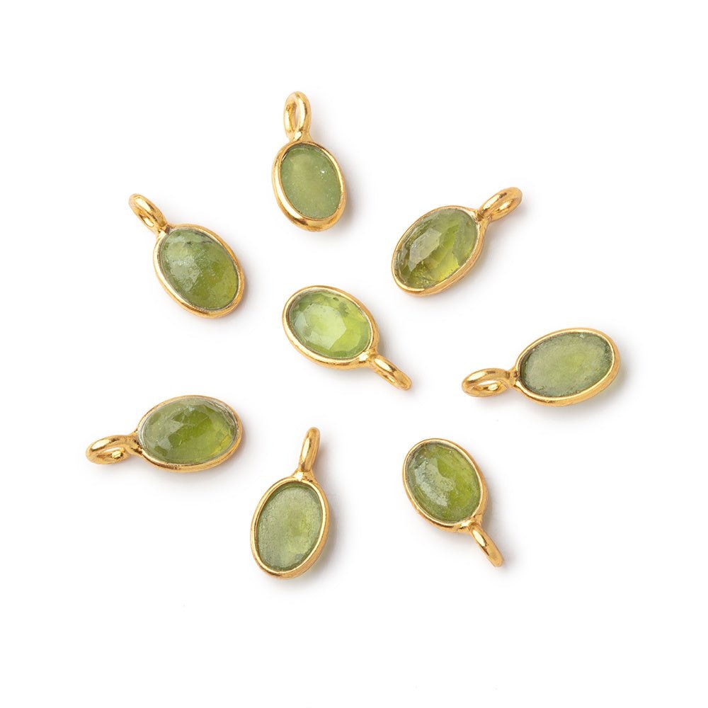 7x5mm Vermeil Bezel Idocrase Rose Cut Oval Pendant 1 piece (ONLINE ORDER ONLY)
