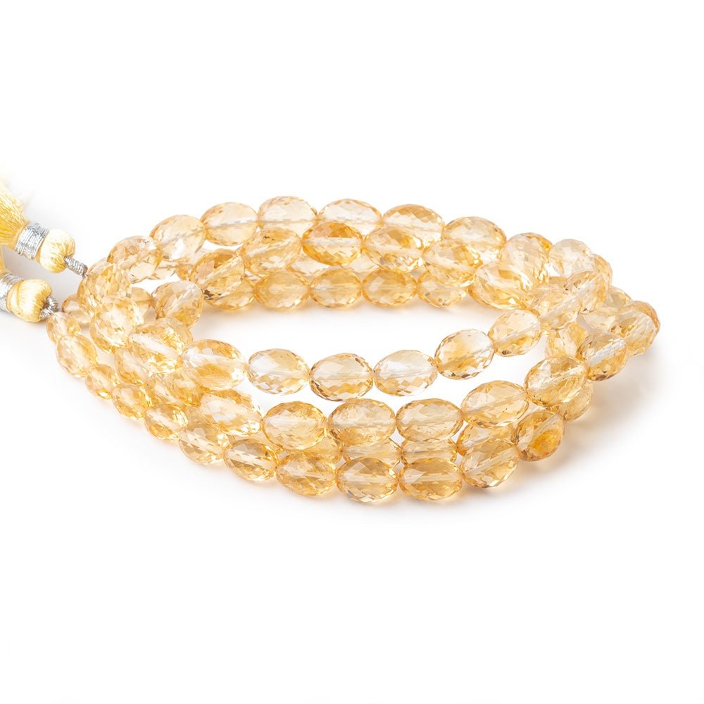 7x6-10x7mm Citrine Faceted Olive Beads 16 inch 44 pieces AA (ONLINE ORDER ONLY)