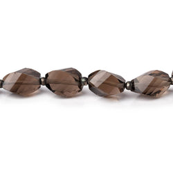 7x6-11x7mm Smoky Quartz Faceted Twist Beads 6.25 inch 14 pieces (ONLINE ORDER ONLY)