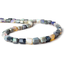 7x6-11x9mm Multi Color Australian Opal faceted nuggets 18 inch 50 beads AA (ONLINE ORDER ONLY)