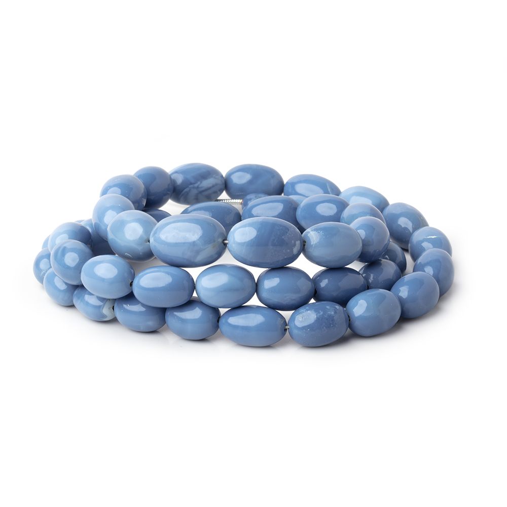 7x6-14x9mm Owyhee Blue Opal Plain Olive Beads 20 inch 45 pieces AA (ONLINE ORDER ONLY)