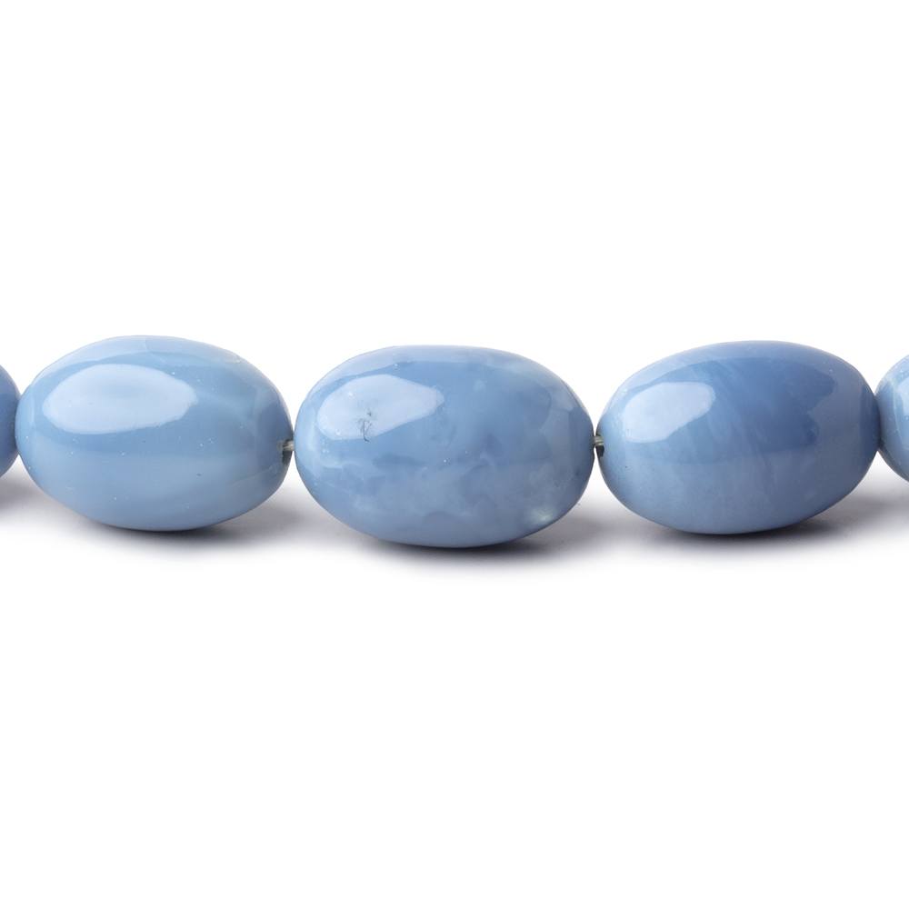 7x6-14x9mm Owyhee Blue Opal Plain Olive Beads 20 inch 45 pieces AA (ONLINE ORDER ONLY)