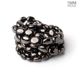 7x6-15x11mm Shungite Plain Oval Beads 18 inch 40 pieces 1mm Hole (ONLINE ORDER ONLY)