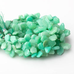 7x6-15x12mm Chrysoprase Faceted Freeform Beads 7 inch 66 pieces (ONLINE ORDER ONLY)