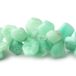 7x6-15x12mm Chrysoprase Faceted Freeform Beads 7 inch 66 pieces (ONLINE ORDER ONLY)
