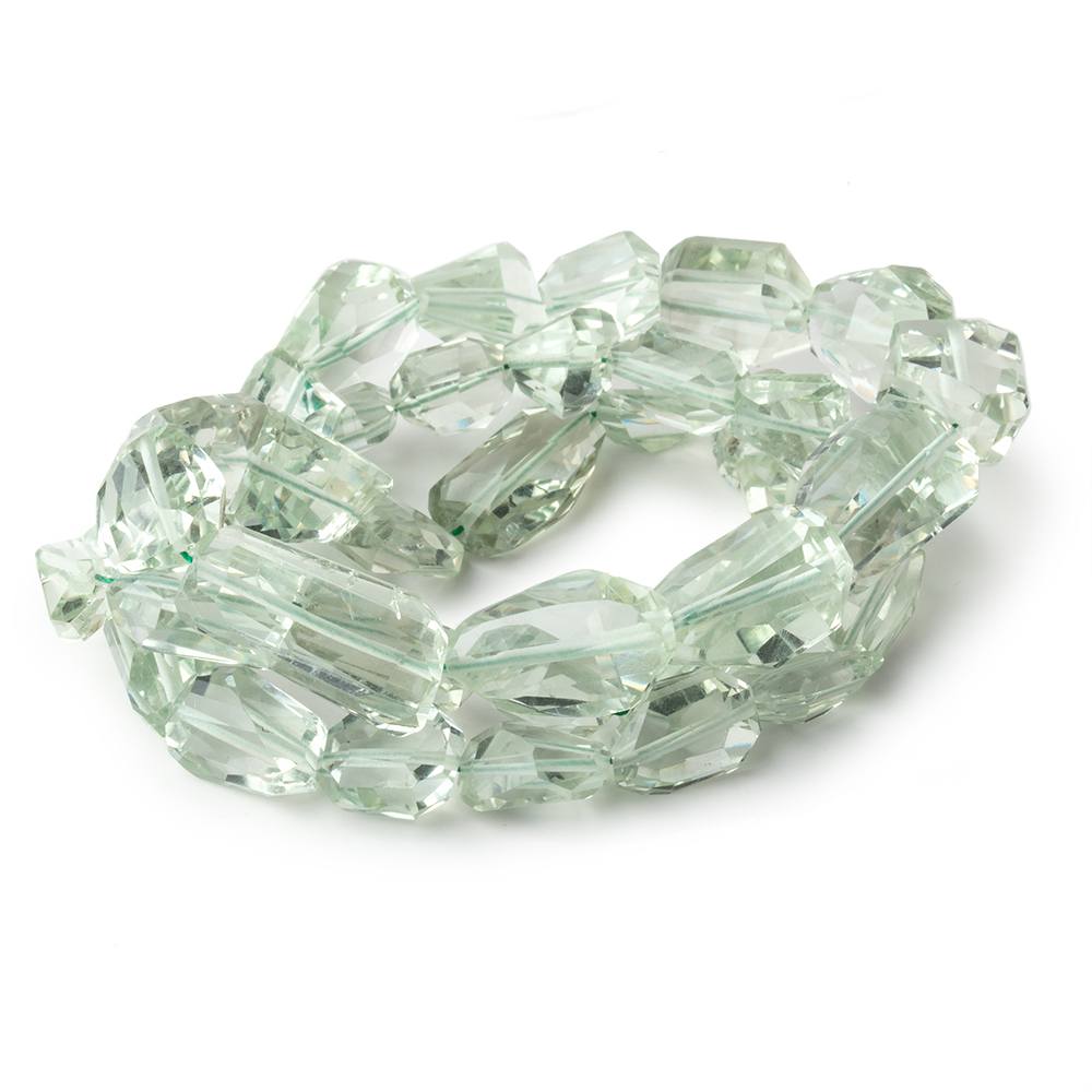7x6-15x8mm Prasiolite Faceted Nugget Beads 16 inch 42 pieces (ONLINE ORDER ONLY)