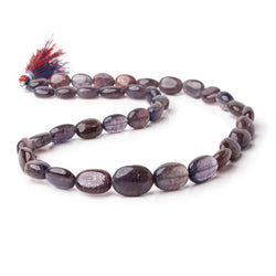 7x6-16x10mm Bloodshot Iolite-Sunstone Plain Oval Beads 16 inch 36 pieces (ONLINE ORDER ONLY)
