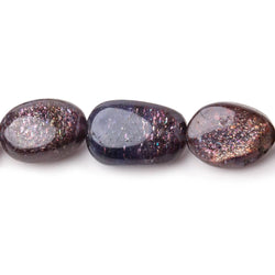 7x6-16x10mm Bloodshot Iolite-Sunstone Plain Oval Beads 16 inch 36 pieces (ONLINE ORDER ONLY)